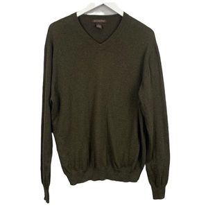 Chatham Road Cotton Cashmere Blend V Neck Sweater Size Large